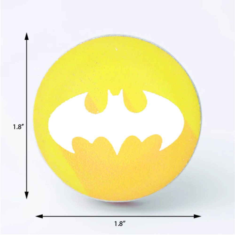 Handmade Pine Wood Batman Drawer Knob for Kids